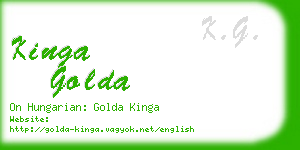 kinga golda business card